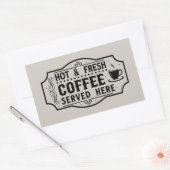 Frischgebackene Kaffeemarke Rechteckiger Aufkleber (Umschlag)