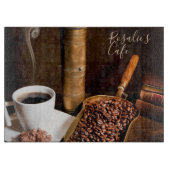 Frischgebackene Kaffeemaschine Schneidebrett (Vorderseite)