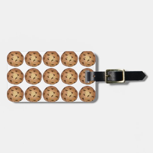 Frischgebackene Schokolade Chip Cookie Dessert Fei Gepäckanhänger (Vorderseite horizontal)