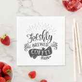 Frischgebackener Kaffee Serviette (Beispiel)
