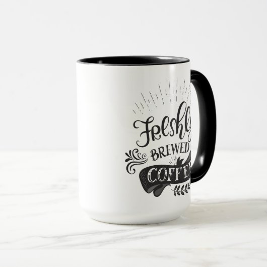 Frischgebackener Kaffee Tasse (VorderseiteRechts)