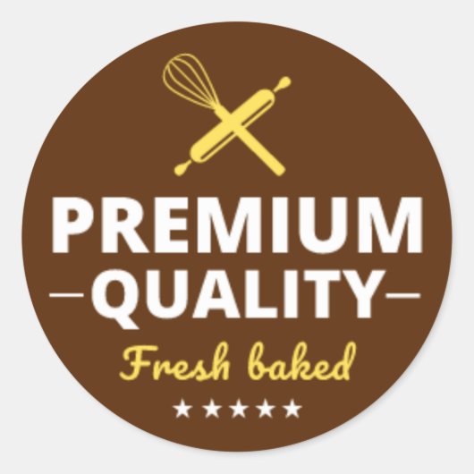 Frischgebackenes Bakenpack für Bäckerei Runder Aufkleber (Vorderseite)