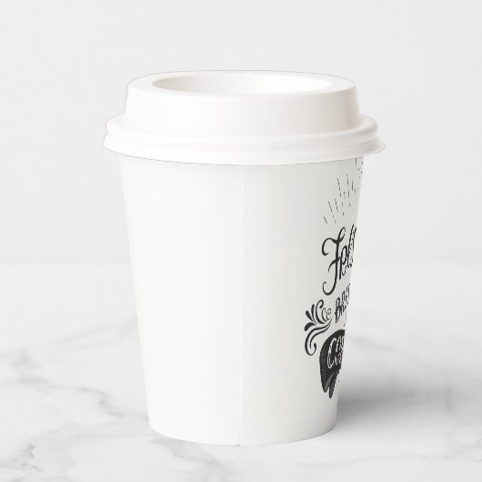 Frischgebackenes Kaffeepapier Pappbecher (Rechts)