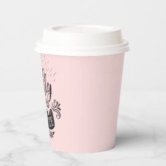 Frischgebackenes Kaffeepapier Pappbecher (Links)