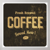 Frischgebackenes Kaffeeposter Poster (Vorne)
