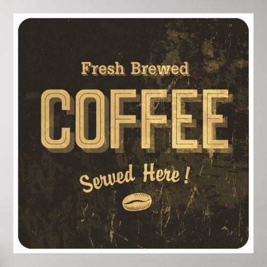 Frischgebackenes Kaffeeposter Poster (Vorne)