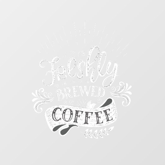 Frischgebrähte Kaffeemaschine Fensteraufkleber (Blatt)