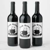 Frischgebrühter Topf Cauldron Cup Design Weinetike Weinetikett (Flaschen)