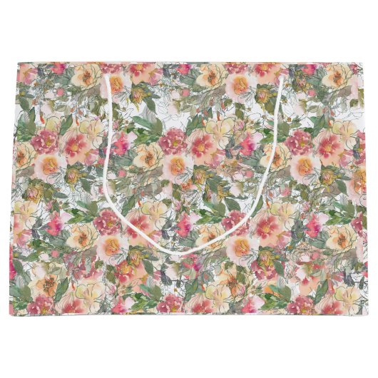 Frischgekochte Blume Große Geschenktüte (Vorderseite)