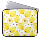 Frischgelbe Quittfrüchte, wasserfarbene nahtlose P Laptopschutzhülle (Vorderseite)