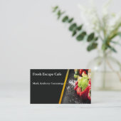 Frischgemüse-frische Café-Visitenkarte Visitenkarte (Stehend Vorderseite)