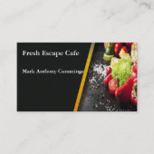 Frischgemüse-frische Café-Visitenkarte Visitenkarte (Vorderseite)