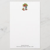 Frischgepflückte Erdbeeren in einem Eimer Briefpapier (Vorderseite)