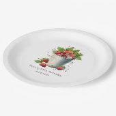 Frischgepflückte Erdbeeren in einem Eimer Geburtst Pappteller (Schrägansicht)