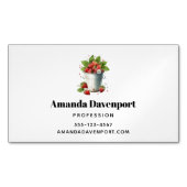 Frischgepflückte Erdbeeren in einem Eimer Magnetische Visitenkarte (Vorderseite)