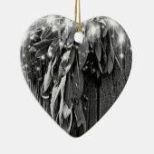 Frischgeschnittene Schnittholz Graustufen Twinkle Keramik Ornament (Rechts)