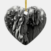 Frischgeschnittene Schnittholz Graustufen Twinkle  Keramik Ornament (Vorne)