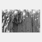 Frischgeschnittene Schnittholz Graustufen Twinkle Rechteckiger Aufkleber (Vorderseite)