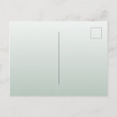 Frischgrün, goldfarbene Brautdusche Postkarte (Rückseite)