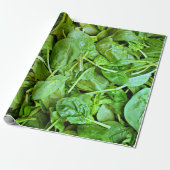 Frischgrün-Spinatsalat Geschenkpapier (Ungerollt)
