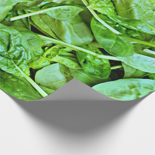 Frischgrün-Spinatsalat Geschenkpapier (Ecke)