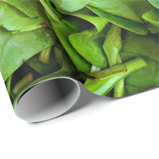 Frischgrün-Spinatsalat Geschenkpapier (Rolleneckpunkt)