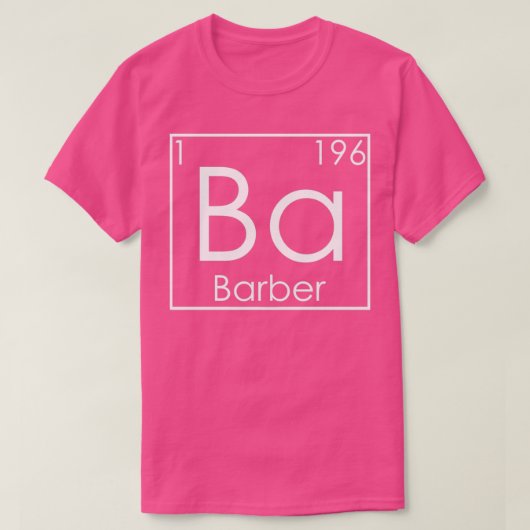 Frischhaar-Bart Periodische Elemente Barber T-Shirt (Design vorne)