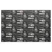 Frischhaar-Stylist Retro-Schwarz-Weiß-Muster Stoff (Fat Quarter (45,7 x 55,9 cm))