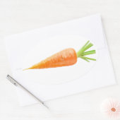 Frischkarotte Ovaler Aufkleber (Umschlag)