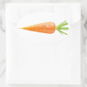 Frischkarotte Ovaler Aufkleber (Tasche)