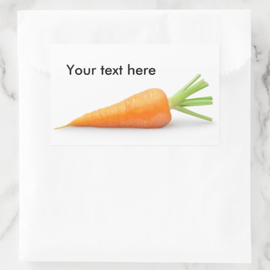 Frischkarotte Rechteckiger Aufkleber (Tasche)