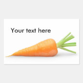 Frischkarotte Rechteckiger Aufkleber (Vorderseite)