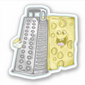 Frischkäse und Käsegrater Aufkleber (Vorderseite)