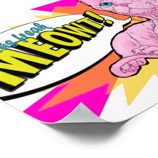 Frischkätzchen Pop Art Poster (Ecke)