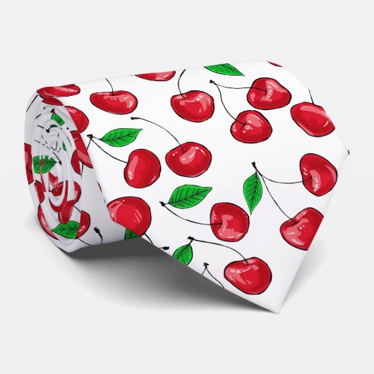 Frischkirschmuster Krawatte (Gerollt)