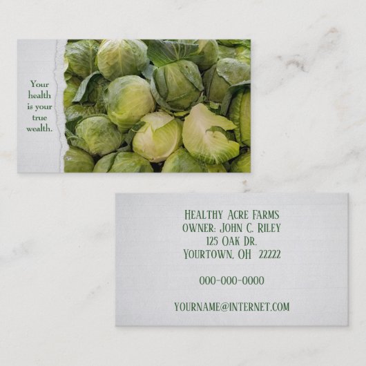 Frischkohlköpfe Visitenkarte (Vorne/Hinten)