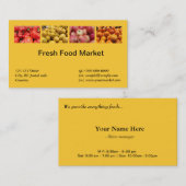 Frischkost, Obst, Gemüsemarkt Visitenkarte (Vorne/Hinten)