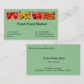 Frischkost, Obst, Gemüsemarkt Visitenkarte (Vorne/Hinten)