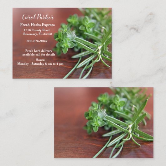 Frischkraut Visitenkarte (Vorne/Hinten)