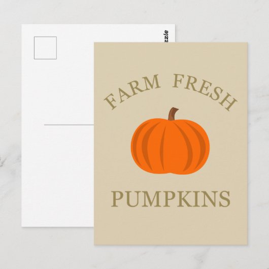 Frischkürbis Postkarte (Vorne/Hinten)