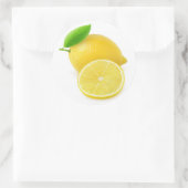 Frischlemon Runder Aufkleber (Tasche)