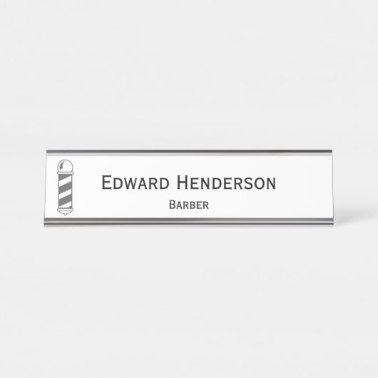 Frischloch| Barren Schreibtischnamensplakette (Vorderseite )