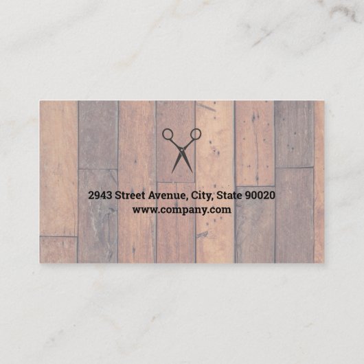 Frischloch und Schere Visitenkarte (Rückseite)