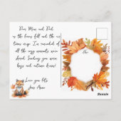 Frischluft Gemütliche Erinnerungen Herbst lässt Ca Postkarte (Rückseite)