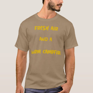 Frischluft und ein warmes Lagerfeuer Camping-Junge T-Shirt