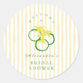 Frischmarkt-Celebration-Dusche Runder Aufkleber (Vorderseite)