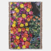 Frischmarkt für Blumen – Lebendige Blumenwelt Decke (Vorderseite Vertikal)