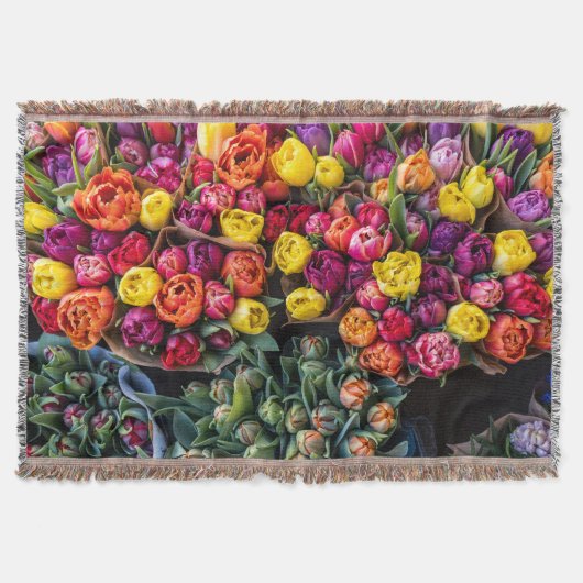 Frischmarkt für Blumen – Lebendige Blumenwelt Decke (Vorderseite)