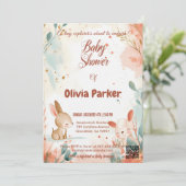 Frischminze & Korallenwasser Tiere Kinderdusche Einladung (Stehend Vorderseite)