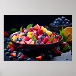 Frischobst Angebot Gesunde, farbenfrohe Lebensmitt Poster